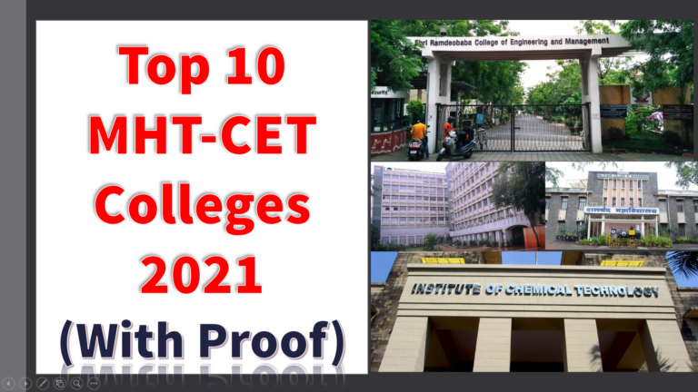 Top 10 MHT-CET Colleges for 2021 | With Placement Proof