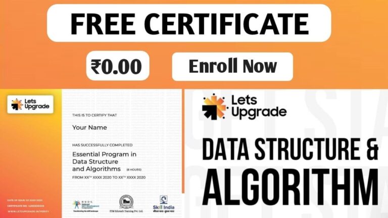 Free Courses with Certificates | Data structures and Algorithms | Machine Learning | Javascript | Let’s Upgrade | Vivek Agarwal