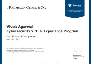 Read more about the article J.P. Morgan Cybersecurity Virtual Experience Program | Free Internship Certificate | Apply Now | Vivek Agarwal